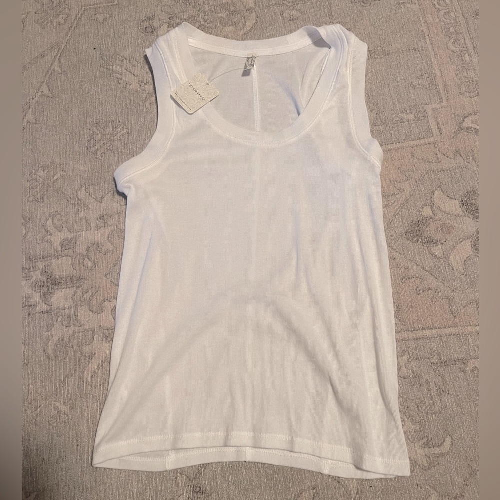 NWT Free People Intimately U-Neck Tank - White - Size L